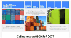 Desktop Screenshot of londonshippingcontainers.co.uk